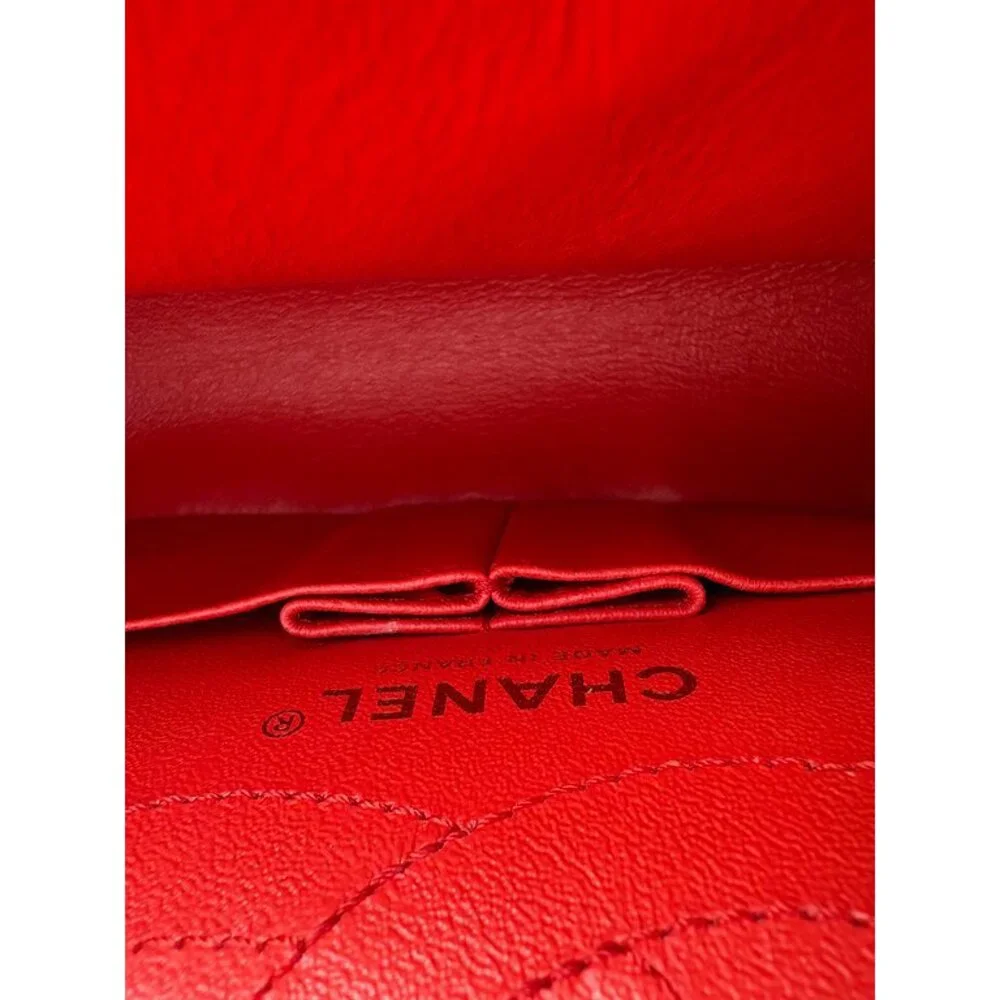 CHANEL Red Calfskin 2.55 Reissue Chevron Flap Small GHW